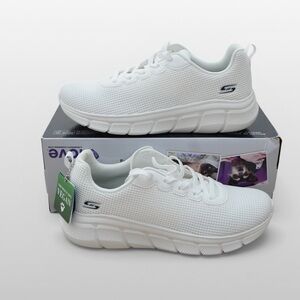 Skechers BOBS Sport White Sneakers Memory Foam
